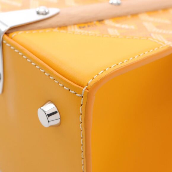 Goyard Handbag Saigon Pm Yellow Pvc Coated Canvas Leather Saigon Pm Ladies - Picture 6 of 10